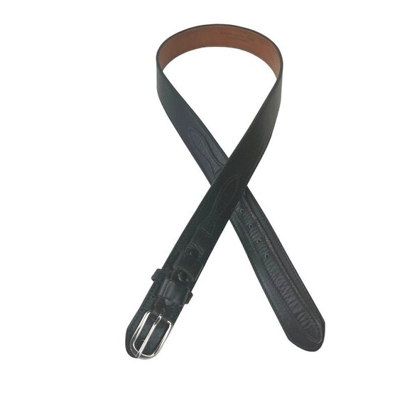 Kenny Rogers Vintage Shrunken Grain Cowhide Black Leather Belt Style 72635 Sz 36 - Picture 2 of 8